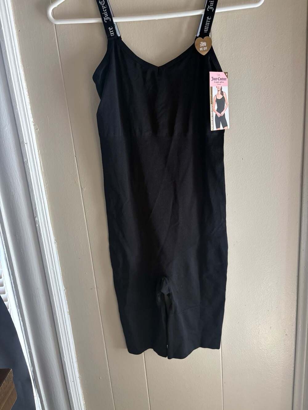 Juicy Couture Seamless Mid-Thigh Shaper Black Bodysuit